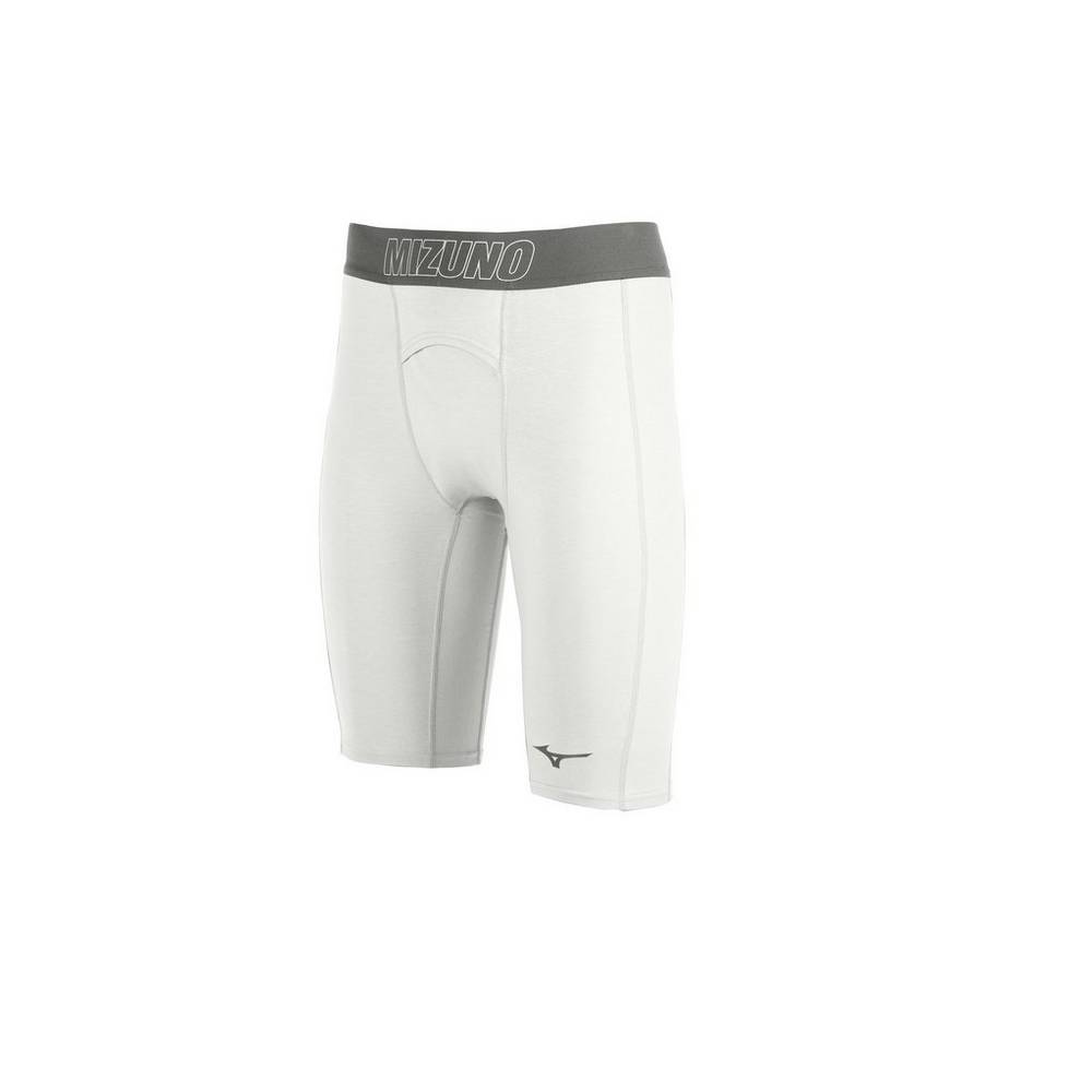 Mens Mizuno The Arrival Compression Baseball Shorts White Philippines (RQKMWD175)